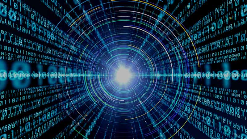 Coding Symbole mit Licht als Zeichen für Höchstleistung für Prozesssteuerung