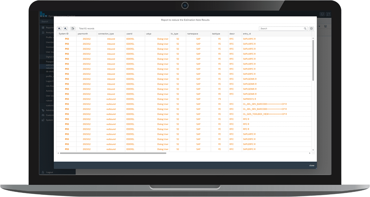 ild Zeigt Software Screenshot Check nach der ausreichenden Lizenzierung Lizenzmanagement Lösung Dynamic License control
