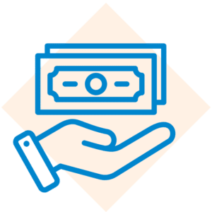 Icon für Simulation und Kostenersparnis